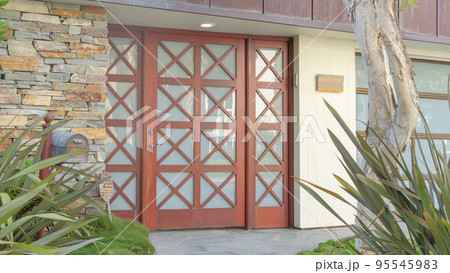 Panorama Large front door with glass panels and sidelights in La Jolla, California Panorama Large front door with glass panels and sidelights in La Jolla, California 95545983