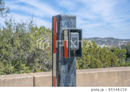 Key code on the gate at Lake Austin Dam- Austin, Texas Key code on the gate at Lake Austin Dam- Austin, Texas 95546159