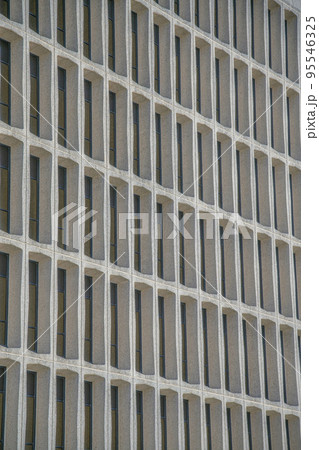 Rectangular windows on a modern building in San Antonio Texas 95546325