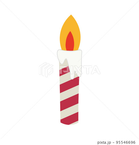 赤と白のキャンドルのイラスト 95546696