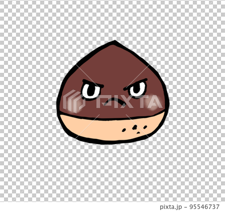 怒った栗のイラスト 95546737