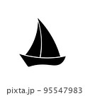 Sail boat logo template vector 95547983