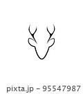Deer icon logo template illustration vector 95547987
