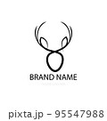 Deer icon logo template illustration vector 95547988