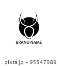 Deer icon logo template illustration vector 95547989