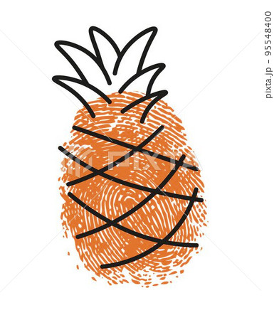 Simple pineapple cute doodle drawing vector isolated Stock Vector | Adobe  Stock