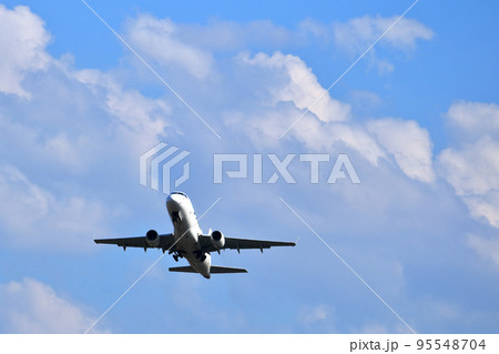 大阪国際空港　旅客機　離着陸　猪名川土手 95548704