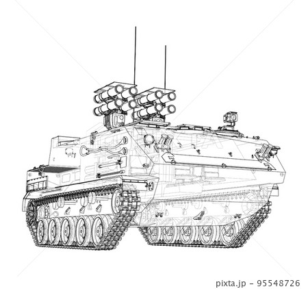 Anti-tank armored car. Vector 95548726