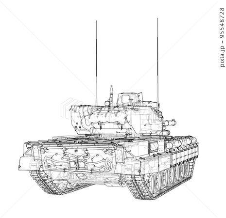 Tank. Vector rendering of 3d Tank. Vector rendering of 3d 95548728