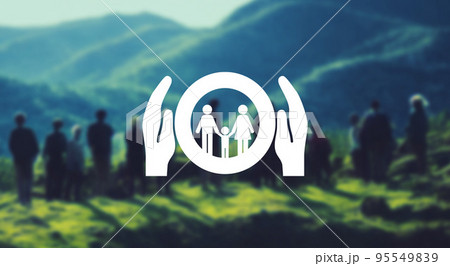 人々と絆　平和イメージ 95549839