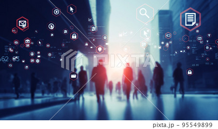 人々とテクノロジー 95549899