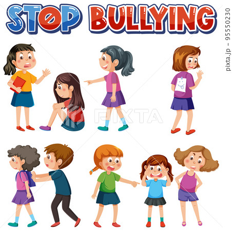 Bullying kids character collection 95550230