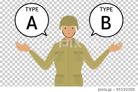 Senior Female Soldier Pose, A and B Recommended 95550389