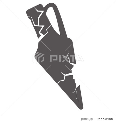 Broken greece vase. Ancient amphora isolated on white background. Vector illustration. 95550406