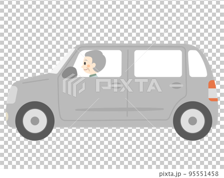 車を運転する高齢者 車を運転する高齢者 95551458