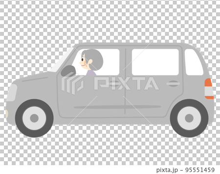 車を運転する高齢者 車を運転する高齢者 95551459