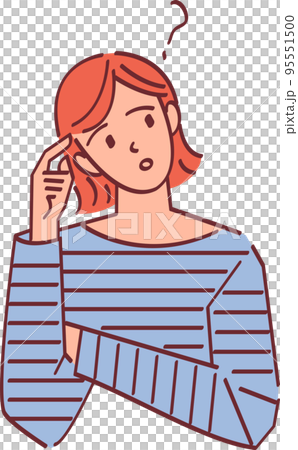 疑問を感じる女性のイラスト 95551500
