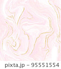 Pink Marble and golden line Background 95551554