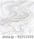 Gray Marble and golden lines Background 95551559