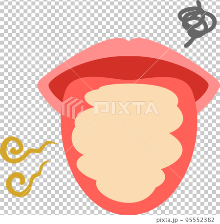 有舌苔的舌頭 95552382