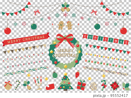 Cute Christmas illustration material 95552417
