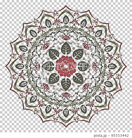 Mandala art (embossed, botanical, flower, leaf) Mandala art (embossed, botanical, flower, leaf) 95553442