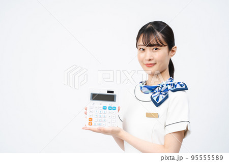 エステティシャン(白バック、電卓) エステティシャン(白バック、電卓) 95555589