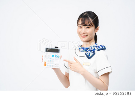 エステティシャン（白バック、電卓） 95555593