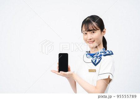 エステティシャン(白バック、スマホ) エステティシャン(白バック、スマホ) 95555789