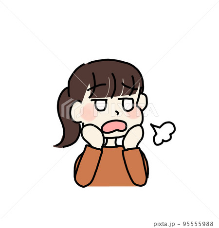 ため息をつく女性 95555988