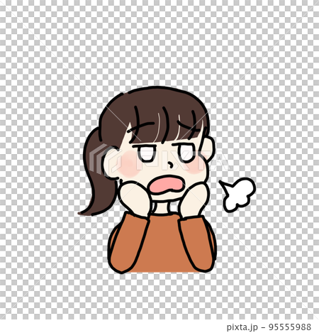 ため息をつく女性 95555988