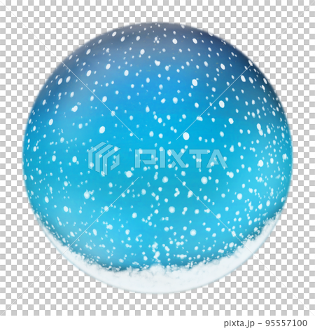 像雪球一樣的圓形插圖,將夜空和雪限制在一個球體中 像雪球一樣的圓形插圖,將夜空和雪限制在一個球體中 95557100