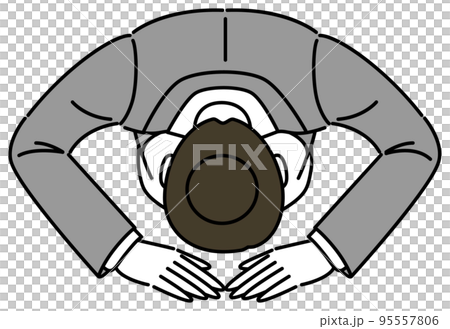 A woman in a suit doing a kneeling illustration of a simple business person Vector 95557806