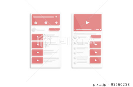 Video player interface search and list frame...のイラスト素材 [95560258] - PIXTA