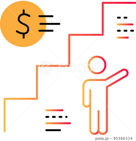 Career growth outline icon business success vector 95560314