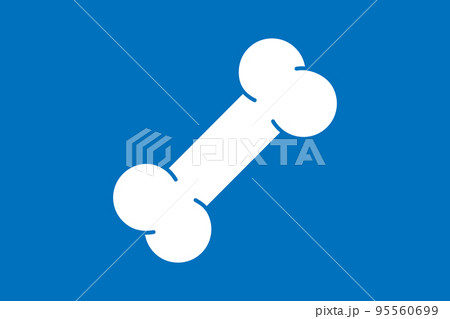 Human bone symbol isolated on blue background. Human organ icon. Vector illustration. 95560699