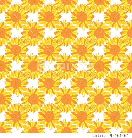 Seamless pattern with bright sunflowers. 95561464