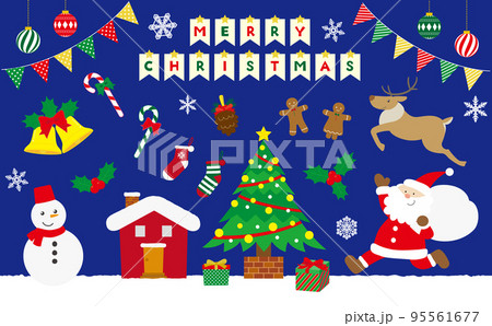 クリスマスイラストセット 95561677