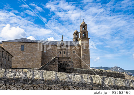 Basilica Virxe da Barca, Virgen de la Barca in Muxia, Death Coast, La Coruna, Galicia, Spain Basilica Virxe da Barca, Virgen de la Barca in Muxia, Death Coast, La Coruna, Galicia, Spain 95562466