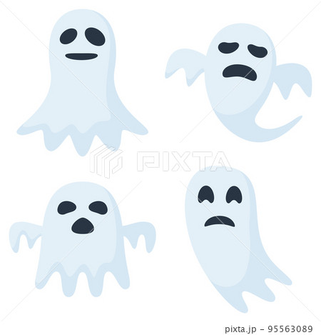 Set of Ghost isolated on white background Set of Ghost isolated on white background 95563089