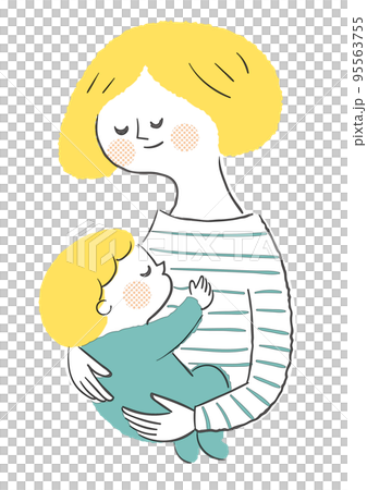 Mother holding a baby 95563755