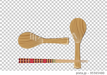 [炊具]飯勺（木）和筷子 95565480