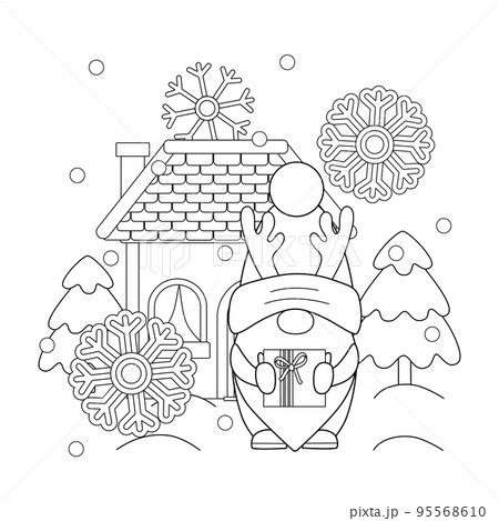 simple winter coloring pages for kids