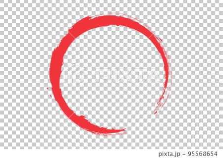赤い筆丸のイラスト(png) のイラスト素材 [95568654] - PIXTA