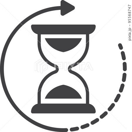 sand clock illustration in minimal style sand clock illustration in minimal style 95568747