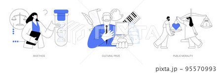 Culture and ethics abstract concept vector illustrations. Culture and ethics abstract concept vector illustrations. 95570993