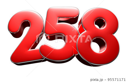 Number 258 red.のイラスト素材 [95571171] - PIXTA