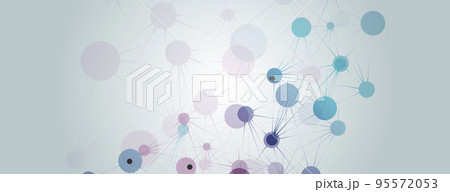Vector future technology design template. Abstract connecting dots and lines. Geometric illustratuion 95572053