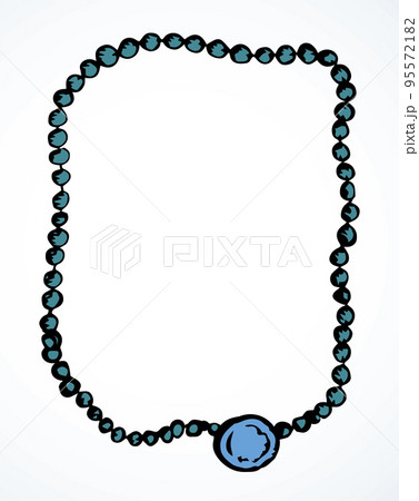 Antique beads. Vector drawing frame 95572182