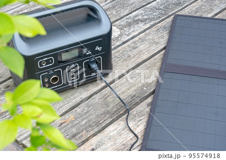 ウッドデッキでソーラー発電 ウッドデッキでソーラー発電 95574918